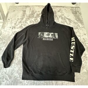 Fashion Nova Hoodie Men's‎ Black Sweatshirt XL Hustle Benjamins Pullover